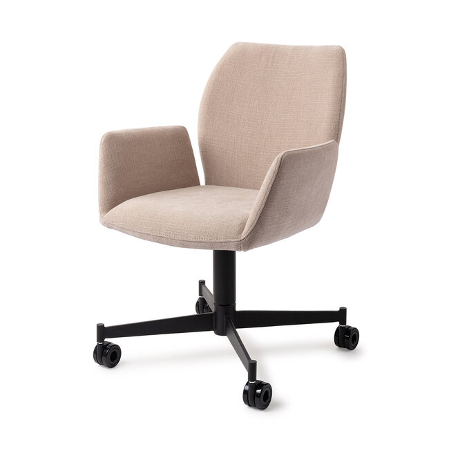 Jesper Home Misaki Sand Strand Eetkamerstoel - Caster Black