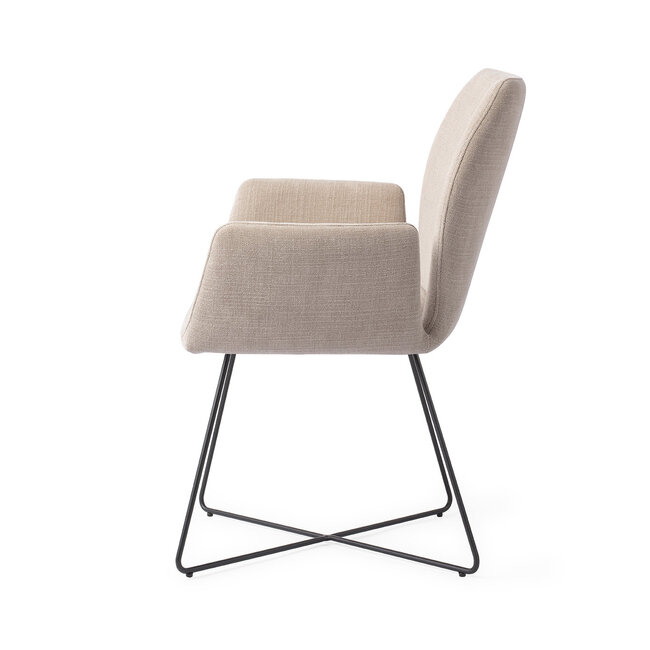 Jesper Home Misaki Sand Strand Eetkamerstoel - Cross Black