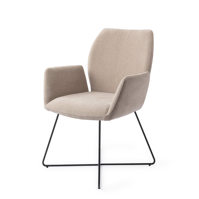 Jesper Home Misaki Sand Strand Eetkamerstoel - Cross Black