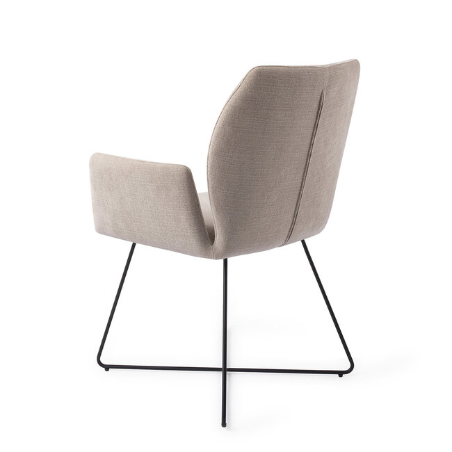 Jesper Home Misaki Sand Strand Eetkamerstoel - Cross Black