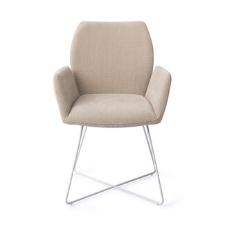 Jesper Home Misaki Sand Strand Eetkamerstoel - Cross White