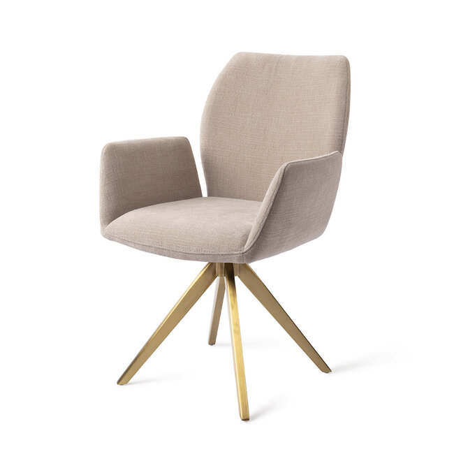 Jesper Home Misaki Sand Strand Eetkamerstoel - Turn Gold