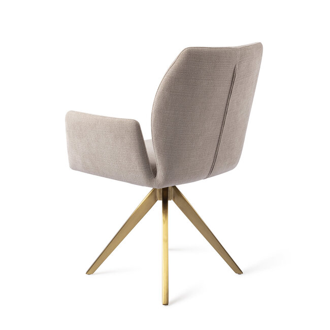 Jesper Home Misaki Sand Strand Eetkamerstoel - Turn Gold