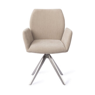 Jesper Home Misaki Sand Strand Eetkamerstoel - Turn Steel