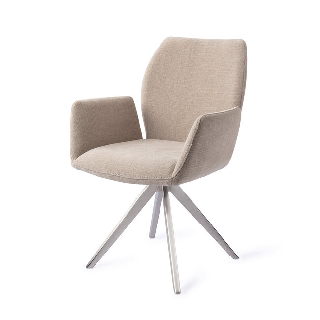 Jesper Home Misaki Sand Strand Eetkamerstoel - Turn Steel