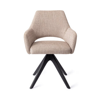 Jesper Home Yanai Biscuit Beach Eetkamerstoel - Revolve Oak Black