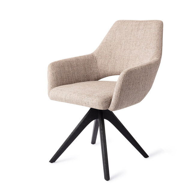 Jesper Home Yanai Biscuit Beach Eetkamerstoel - Revolve Oak Black