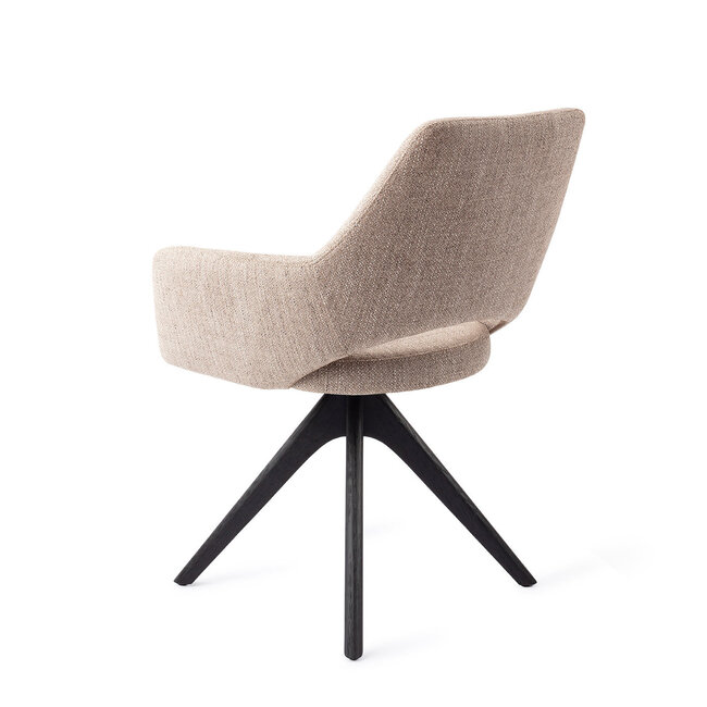 Jesper Home Yanai Biscuit Beach Eetkamerstoel - Revolve Oak Black