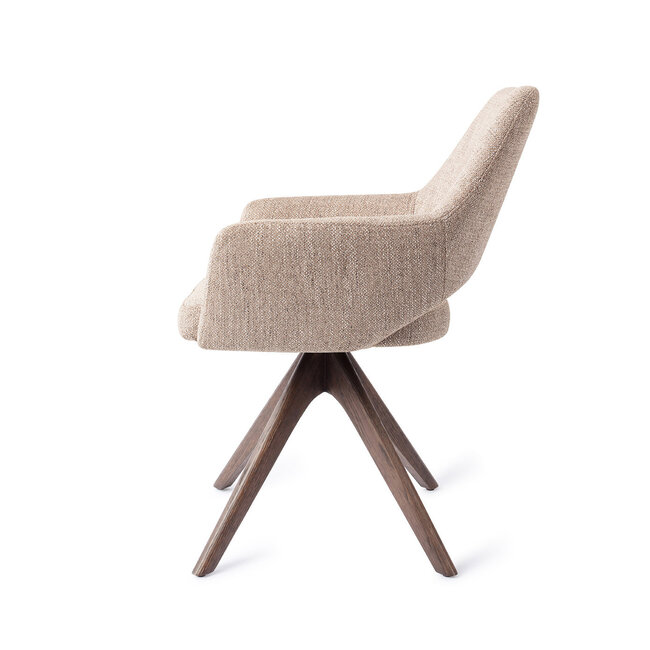Jesper Home Yanai Biscuit Beach Eetkamerstoel - Revolve Oak Walnut