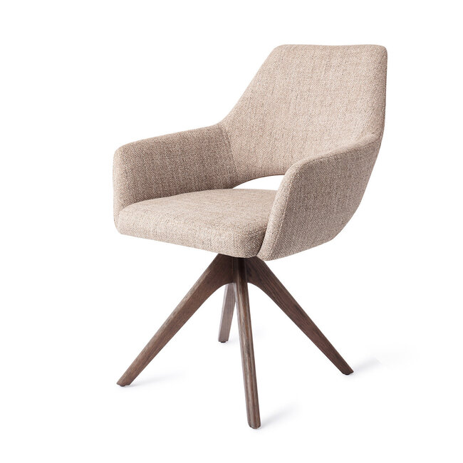 Jesper Home Yanai Biscuit Beach Eetkamerstoel - Revolve Oak Walnut