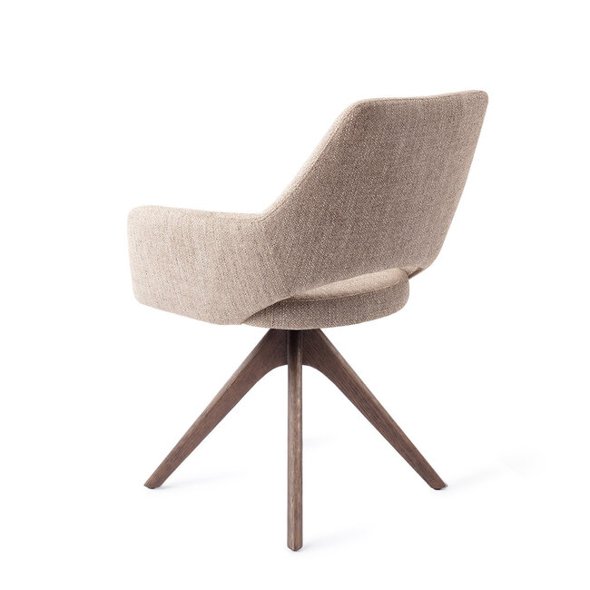 Jesper Home Yanai Biscuit Beach Eetkamerstoel - Revolve Oak Walnut