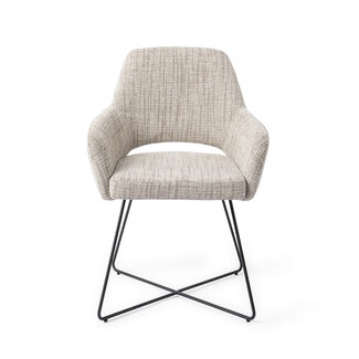 Jesper Home Yanai Caramel Grid Eetkamerstoel - Cross Black