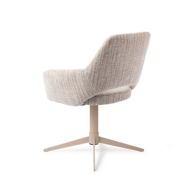 Jesper Home Yanai Caramel Grid Eetkamerstoel - Quad Beige