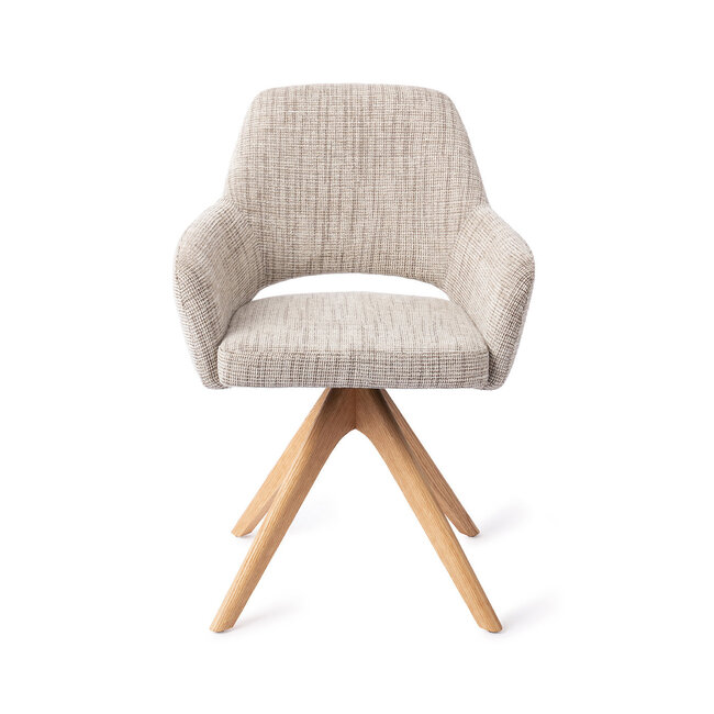 Jesper Home Yanai Caramel Grid Eetkamerstoel - Revolve Oak Natural