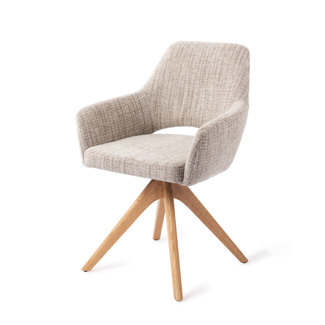 Jesper Home Yanai Caramel Grid Eetkamerstoel - Revolve Oak Natural