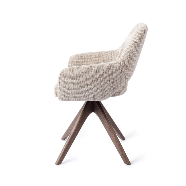 Jesper Home Yanai Caramel Grid Eetkamerstoel - Revolve Oak Walnut