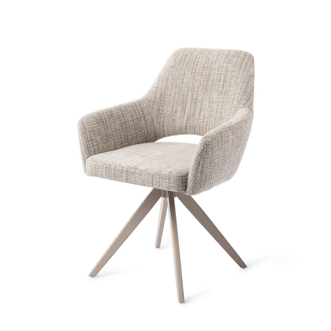 Jesper Home Yanai Caramel Grid Eetkamerstoel - Turn Beige