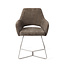 Jesper Home Yanai Checked Chestnut Eetkamerstoel - Beehive Steel