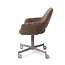 Jesper Home Yanai Checked Chestnut Eetkamerstoel - Caster Grey