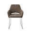 Jesper Home Yanai Checked Chestnut Eetkamerstoel - Slide Steel