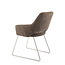 Jesper Home Yanai Checked Chestnut Eetkamerstoel - Slide Steel