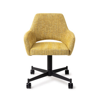 Jesper Home Yanai Lemon Lines Eetkamerstoel - Caster Black