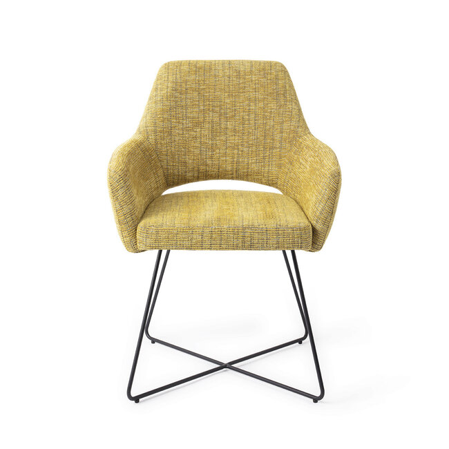 Jesper Home Yanai Lemon Lines Eetkamerstoel - Cross Black