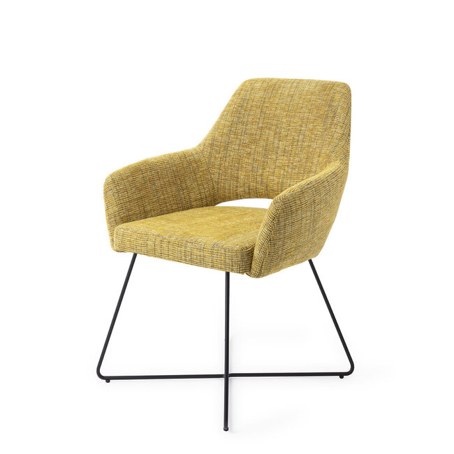 Jesper Home Yanai Lemon Lines Eetkamerstoel - Cross Black