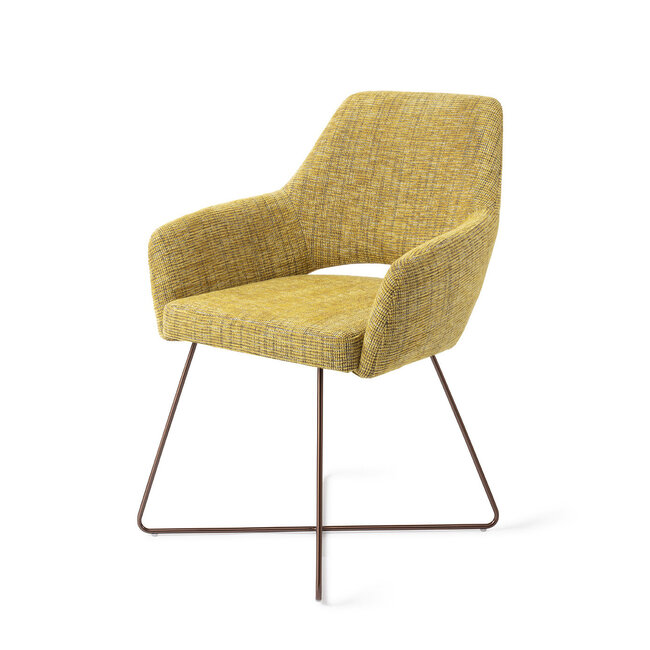 Jesper Home Yanai Lemon Lines Eetkamerstoel - Cross Rose