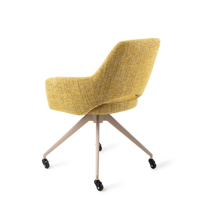 Jesper Home Yanai Lemon Lines Eetkamerstoel - Glide Beige