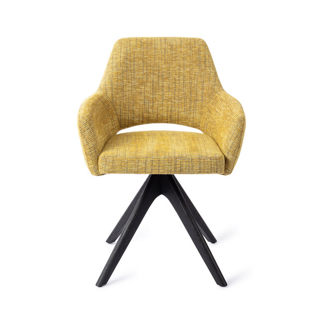 Jesper Home Yanai Lemon Lines Eetkamerstoel - Revolve Oak Black