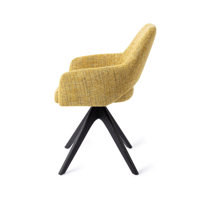 Jesper Home Yanai Lemon Lines Eetkamerstoel - Revolve Oak Black