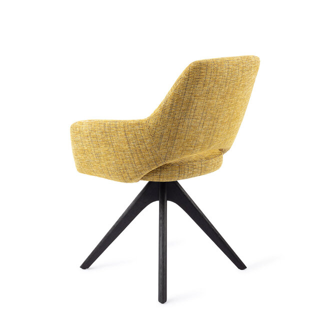 Jesper Home Yanai Lemon Lines Eetkamerstoel - Revolve Oak Black