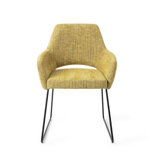 Jesper Home Yanai Lemon Lines Eetkamerstoel - Slide Black