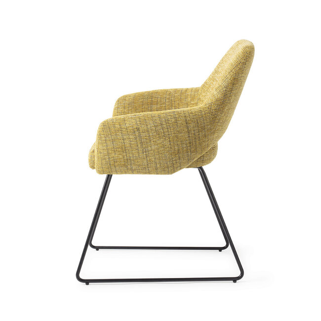 Jesper Home Yanai Lemon Lines Eetkamerstoel - Slide Black