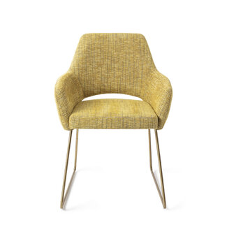 Jesper Home Yanai Lemon Lines Eetkamerstoel - Slide Gold