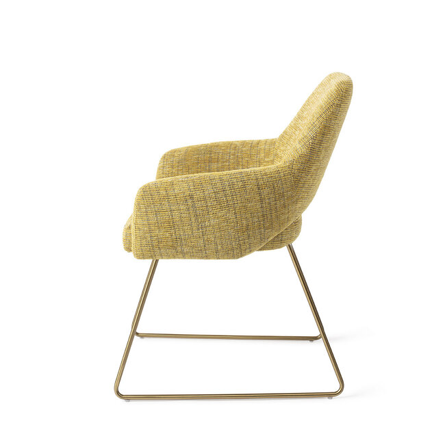 Jesper Home Yanai Lemon Lines Eetkamerstoel - Slide Gold