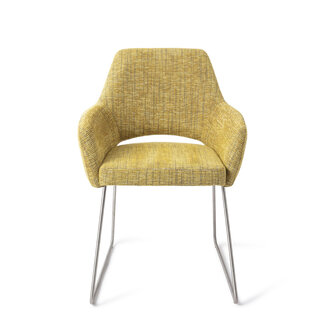 Jesper Home Yanai Lemon Lines Eetkamerstoel - Slide Steel