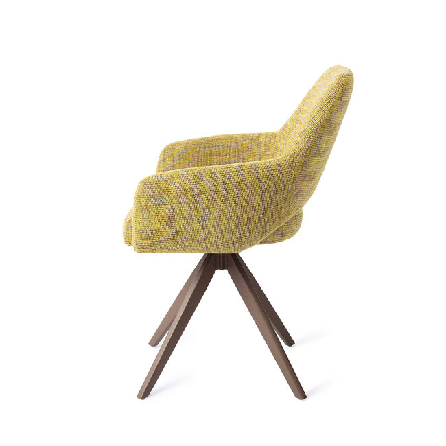 Jesper Home Yanai Lemon Lines Eetkamerstoel - Turn Brown