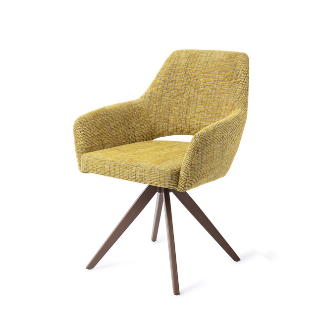 Jesper Home Yanai Lemon Lines Eetkamerstoel - Turn Brown