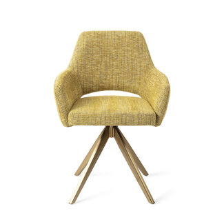 Jesper Home Yanai Lemon Lines Eetkamerstoel - Turn Gold