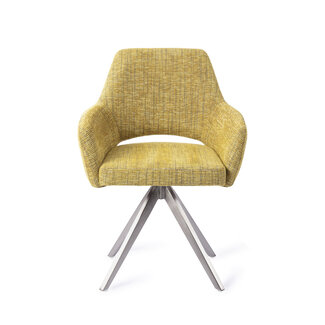 Jesper Home Yanai Lemon Lines Eetkamerstoel - Turn Steel
