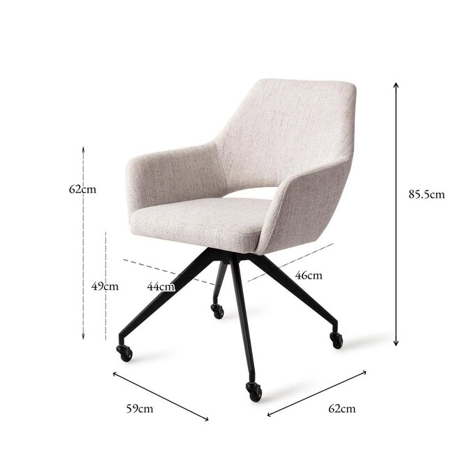 Jesper Home Yanai Pigeon Eetkamerstoel - Glide Black