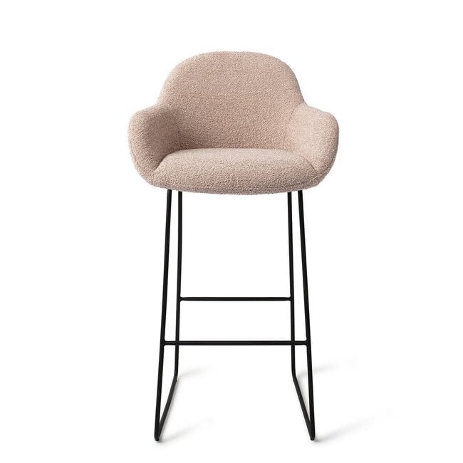 Jesper Home Kushi Stone Haze Barkruk (H) - Bar Slide Black