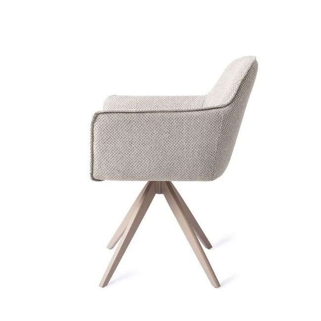 Jesper Home Hofu Checkers Charm Eetkamerstoel - Turn Beige