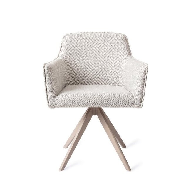 Jesper Home Hofu Checkers Charm Eetkamerstoel - Turn Beige