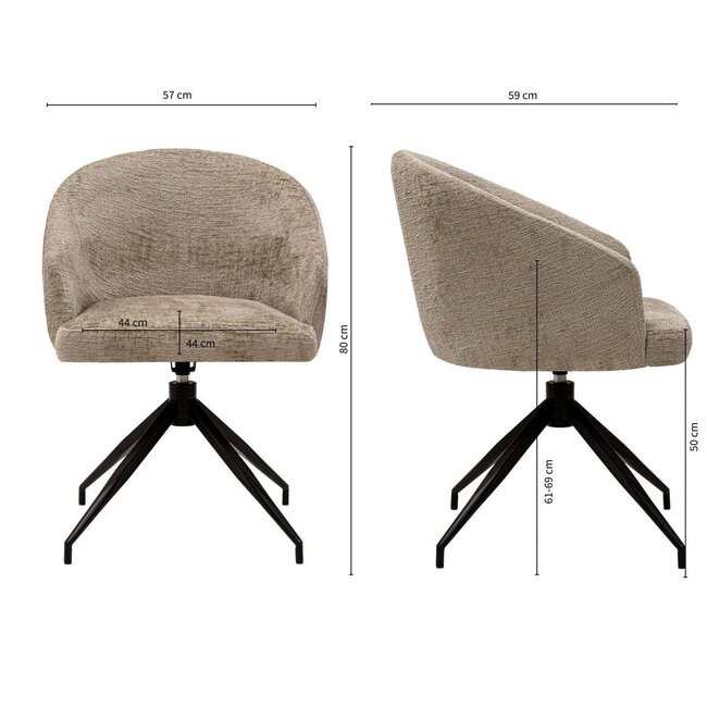 Kick Collection Eetkamerstoel Merle - Beige