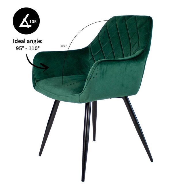 Kick Collection Eetkamerstoel Monza - Donkergroen