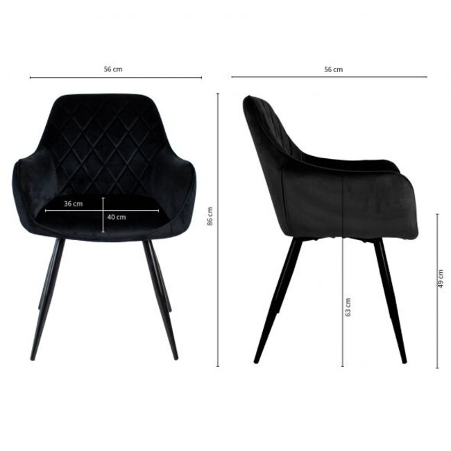 Kick Collection Eetkamerstoel Monza - Zwart