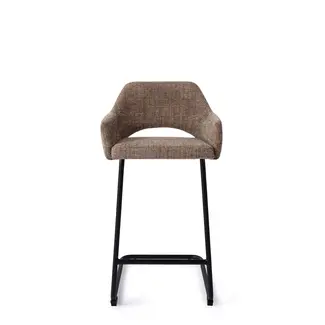 Jesper Home Yanai Checked Chestnut  Barkruk - Arch Black (L)